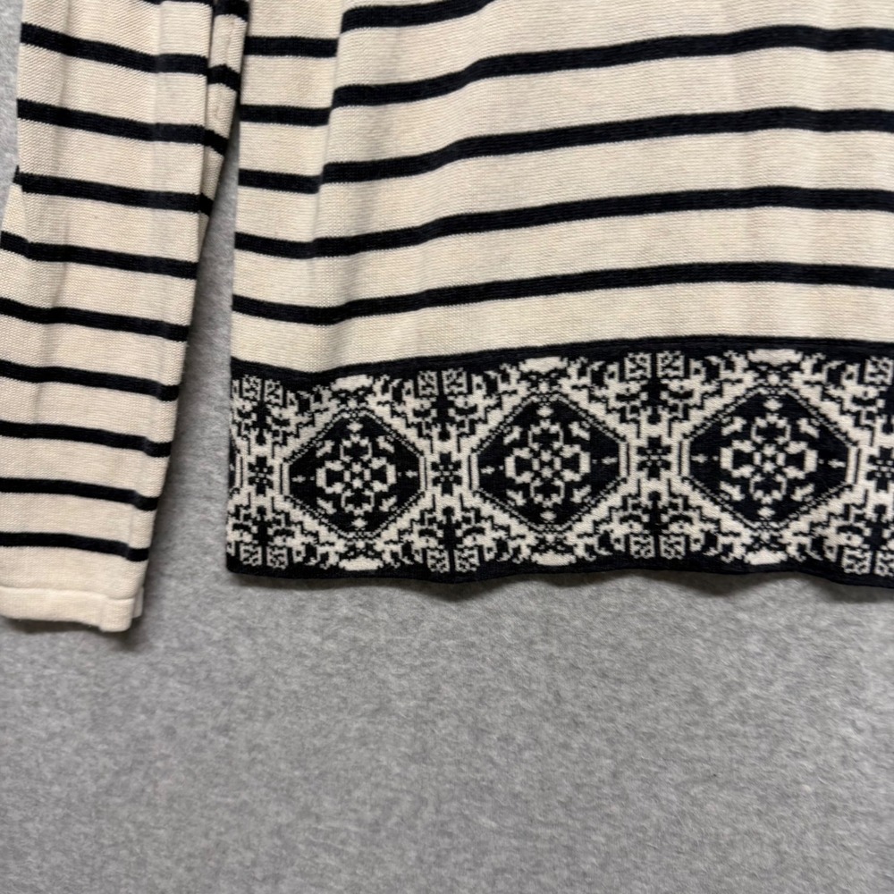 J. Jill Sweater‎ Top Womens S Navy Striped Pullover Nautical Minimalist Coastal - Picture 10 of 12